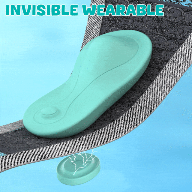 9-Speed Cyan App-Controlled Wearable Panty Vibrator with Dual Remote Function & Magnetic USB Charging