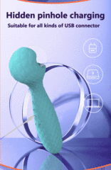 10-Speed Blue Silicone Electric Pulsing G Spot Vibrator with Ball & Tail