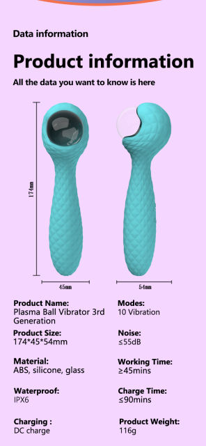 10-Speed Blue Silicone Electric Pulsing G Spot Vibrator with Ball & Tail