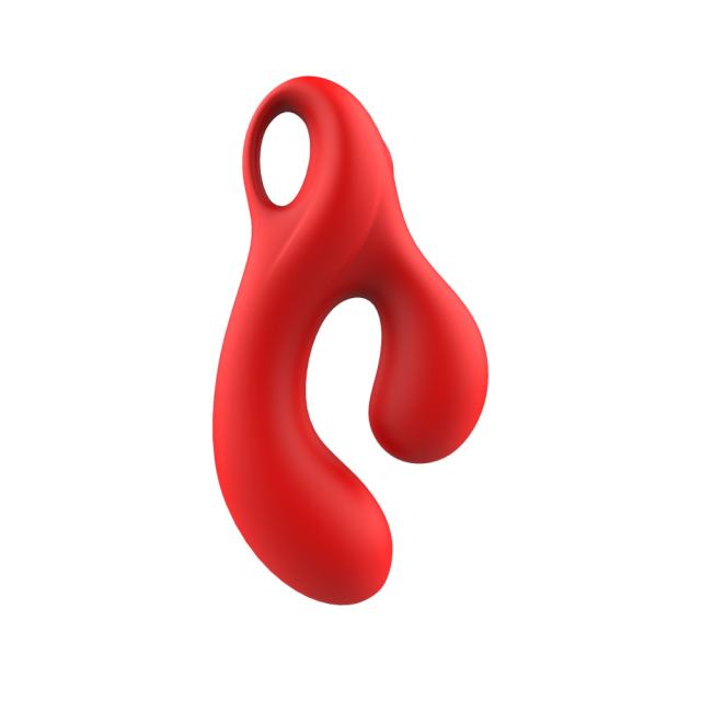 10-Speed Rechargeable Red Silicone Vibrator with G-Spot Stimulation