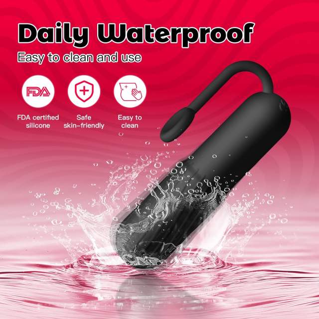 Black 10-Speed Rechargeable Vibrating Bullet with Silicone Grip Handle