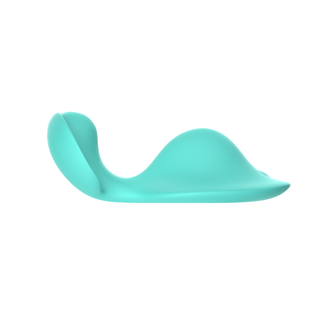 10-Speed Cyan Silicone Rechargeable Wearable Panty Vibrator