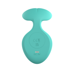 10-Speed Cyan Silicone Rechargeable Wearable Panty Vibrator
