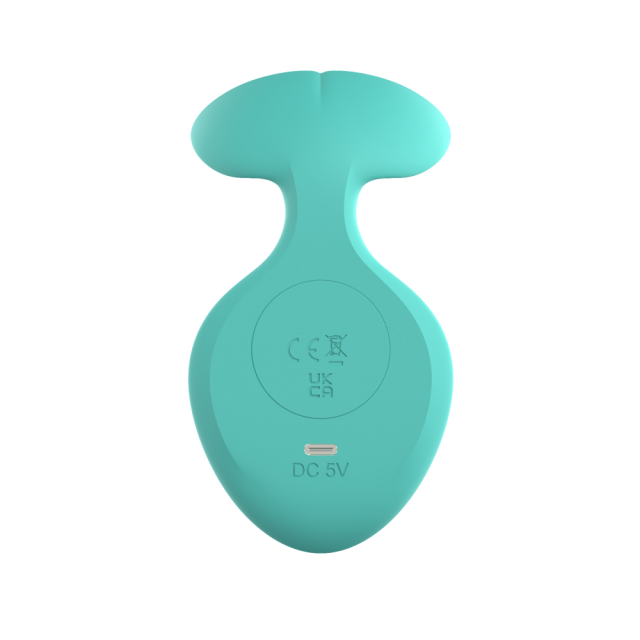 10-Speed Cyan Silicone Rechargeable Wearable Panty Vibrator