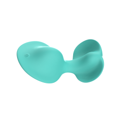 10-Speed Cyan Silicone Rechargeable Wearable Panty Vibrator