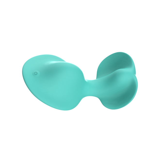 10-Speed Cyan Silicone Rechargeable Wearable Panty Vibrator