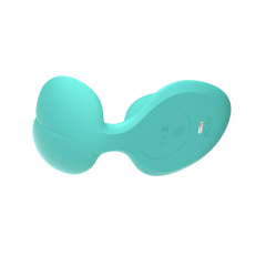 10-Speed Cyan Silicone Rechargeable Wearable Panty Vibrator