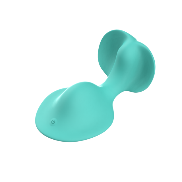 10-Speed Cyan Silicone Rechargeable Wearable Panty Vibrator