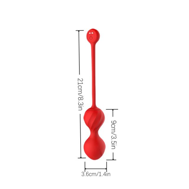 9-Speed Red App-Controlled Silicone Rechargeable Vibrator