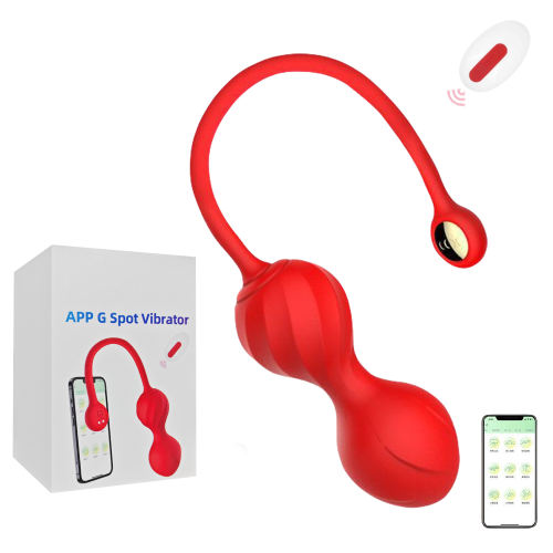 9-Speed Red App-Controlled Silicone Rechargeable Vibrator