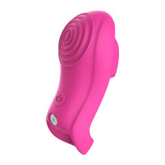 9-Speed Magenta App-Controlled Rechargeable Silicone Finger Vibrator with USB Magnetic Charging