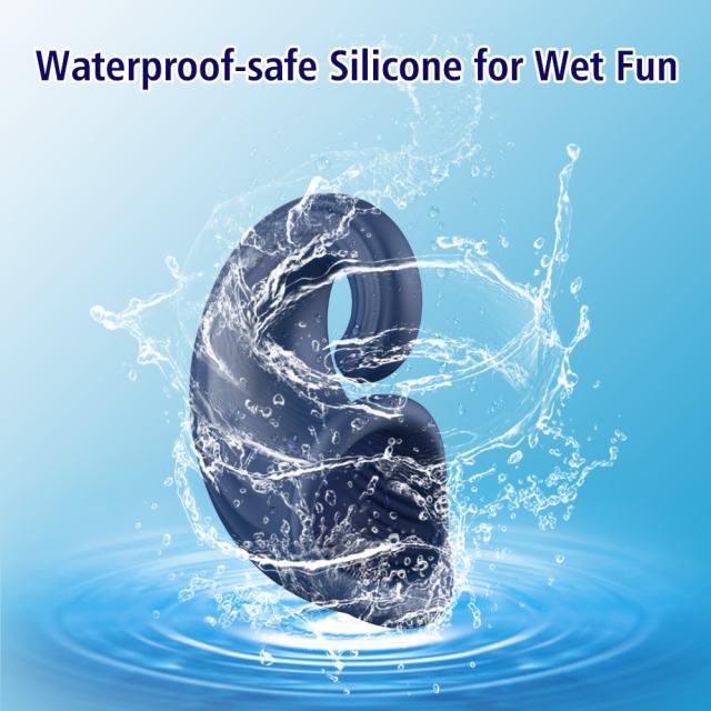 7-Speed Blue Rechargeable Penis Training Vibrator with Diverse Particle Textures