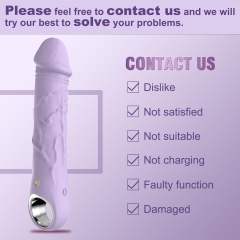 10-Speed Purple Rechargeable Waterproof Silicone Realistic Dildo Vibrator