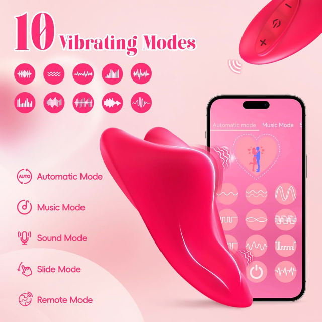 10-Speed Red Vibrating Panty with App & Remote Control