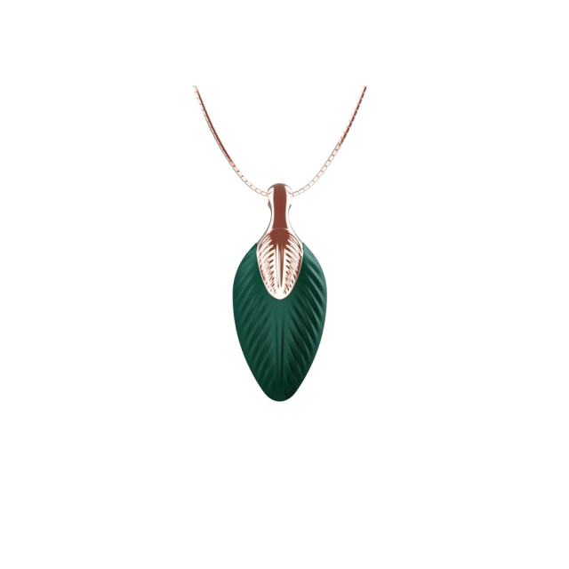 10-Speed Green Necklace-Shaped Silicone Rechargeable Vibrating Egg with Powerful Vibrating Function