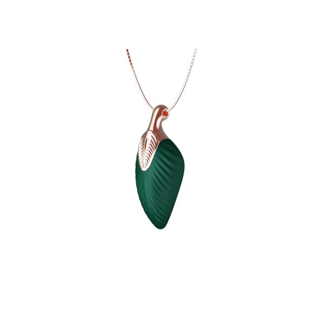 10-Speed Green Necklace-Shaped Silicone Rechargeable Vibrating Egg with Powerful Vibrating Function