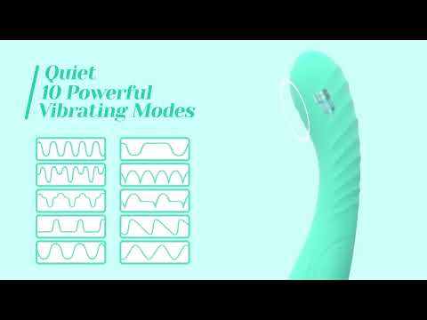 10-Speed Teal Rechargeable Waterproof Silicone Vibrating G-Spot Vibrator