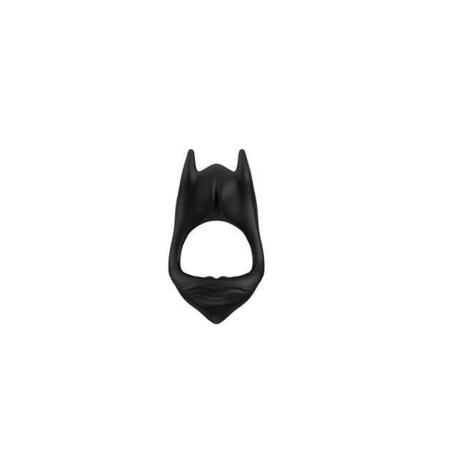 10-Speed Black Rechargeable Silicone Vibrating Cock Ring
