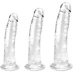 Clear TPE 3-Piece Dildo Set