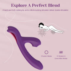 Customizable 3 Suction and 10 Vibration Rabbit Sucking Vibrator for Clitoral and G-Spot Stimulation