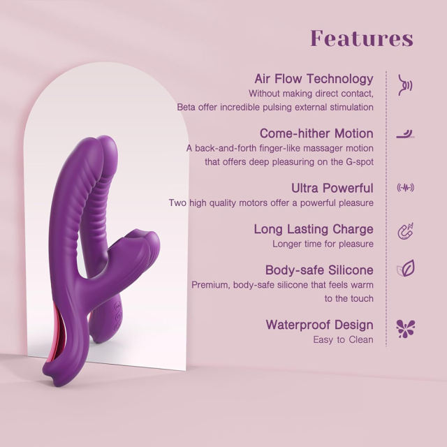 3 Suction and 10 Vibration Rabbit Sucking Vibrator for Clitoral and G-Spot Stimulation