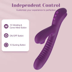 Customizable 3 Suction and 10 Vibration Rabbit Sucking Vibrator for Clitoral and G-Spot Stimulation
