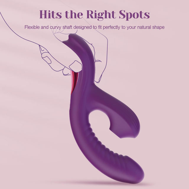 Customizable 3 Suction and 10 Vibration Rabbit Sucking Vibrator for Clitoral and G-Spot Stimulation