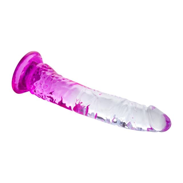 Clear & Purple TPE 3-Piece Dildo Set