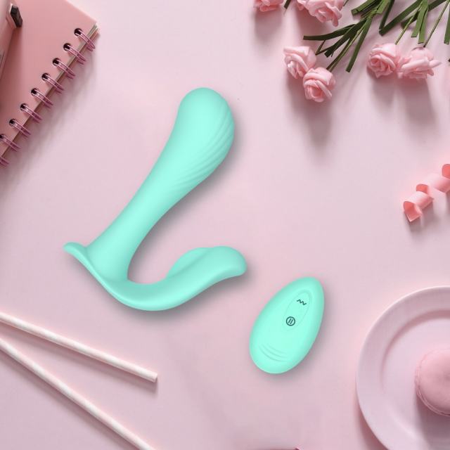 10-Speed Cyan Silicone Rechargeable Party Vibrator