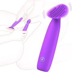 10-Speed Purple Rechargeable Silicone Mini Vibrator