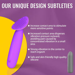 10-Speed Purple Rechargeable Silicone Mini Vibrator