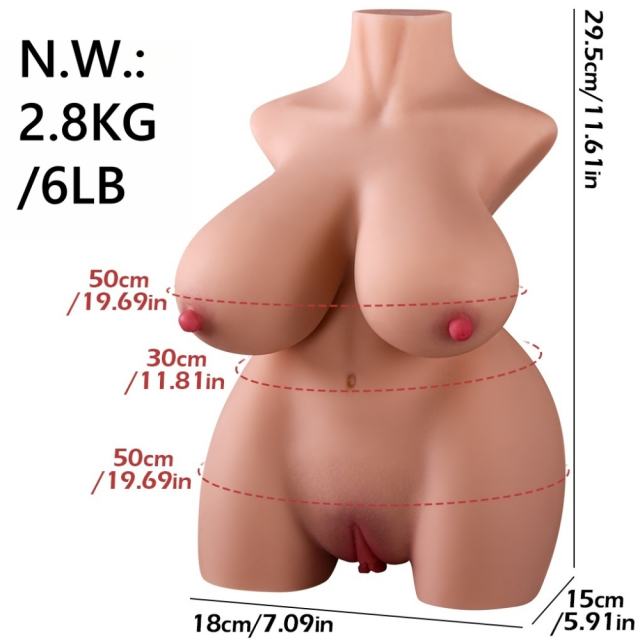 2.8LB Life-Like Flesh-Colored TPE Sex Doll for Men