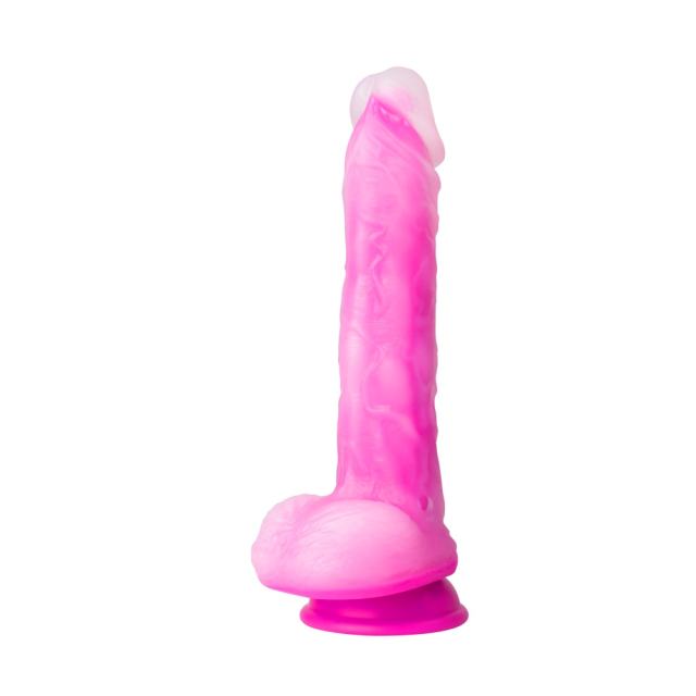 10-Speed Magenta Remote-Controlled Rechargeable Thrusting & Vibrating Silicone Dildo