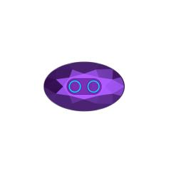 10-Speed Black Silicone Vibrating & Rotating Vibrator with Remote Control and Purple Crystal Base