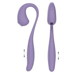 10-Speed Purple Silicone Rechargeable Massager with Vibrating and Trusting Functions