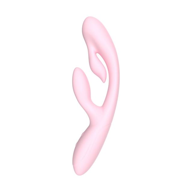 Pink Color 10-Speed Silicone Vibrator with Motion Function
