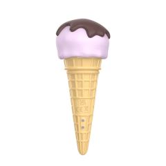 10-Speed Ice cream-Shaped Silicone Rechargeable Vibrator