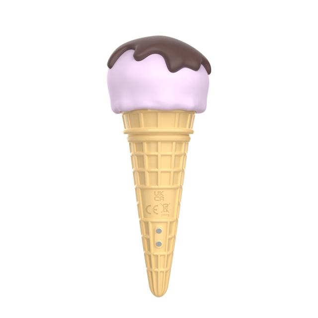 10-Speed Ice cream-Shaped Silicone Rechargeable Vibrator
