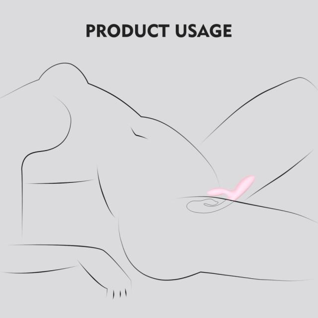 Pink Color 10-Speed Silicone Vibrator with Motion Function