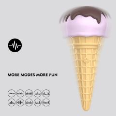 10-Speed Ice cream-Shaped Silicone Rechargeable Vibrator