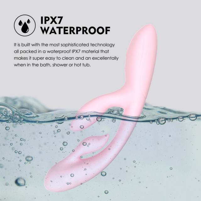 Pink Color 10-Speed Silicone Vibrator with Motion Function