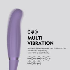 10-Speed Purple Silicone Rechargeable Massager with Vibrating and Trusting Functions