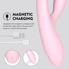 Pink Color 10-Speed Silicone Vibrator with Motion Function