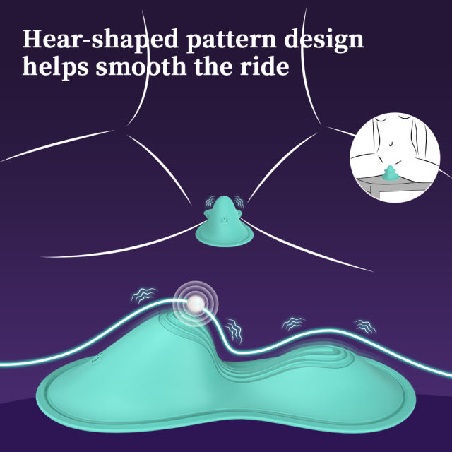 9-Speed App-Controlled Silicone Rideable Vibrating Pad in Cyan Vibepad with 2 Powerfu Motors