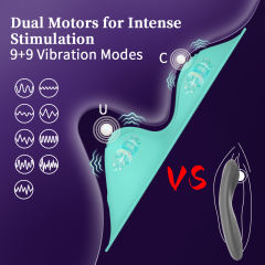 9-Speed App-Controlled Silicone Rideable Vibrating Pad in Cyan Vibepad with 2 Powerfu Motors