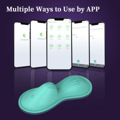 9-Speed App-Controlled Silicone Rideable Vibrating Pad in Cyan Vibepad with 2 Powerfu Motors