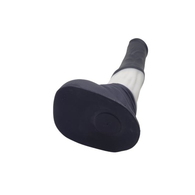 11.8" Rechargeable Black & White Huge Monster Silicone 7-Speed Thrusting & Vibrating Dildo with Remote Control