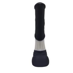 11.8" Rechargeable Black & White Huge Monster Silicone 7-Speed Thrusting & Vibrating Dildo with Remote Control