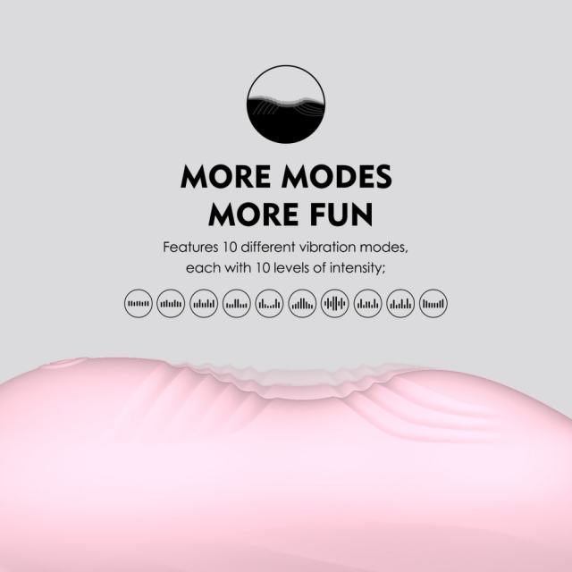10-Speed Silicone Hands-Free Ride-On Vibrator in Pink with Clitoral Stimulator