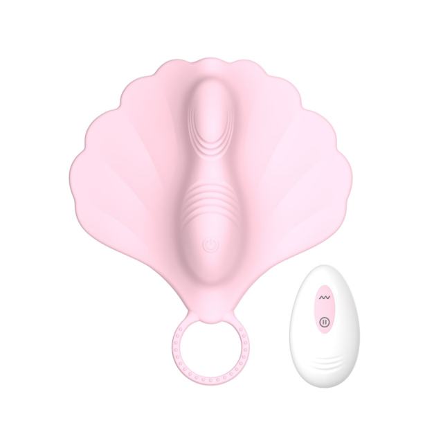 10-Speed Silicone Hands-Free Ride-On Vibrator in Pink with Clitoral Stimulator
